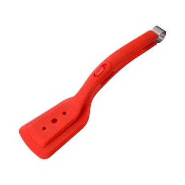 Imagem de Espátula De Silicone 2 Em 1 Para Virar Ovos E Peixes, Com Pegador Para