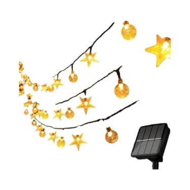 Imagem de Luzes De Cordão Solares Em Forma De Estrela À Prova d'Água Para Jardim