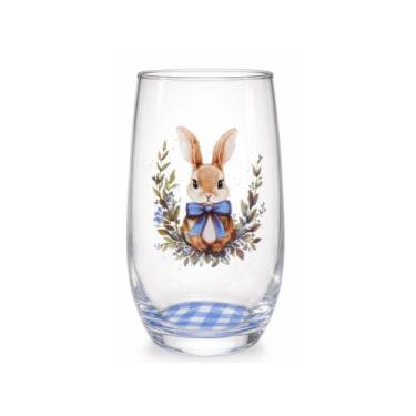 Imagem de Copo vidro dubai vichy blue páscoa 400ml avulso decormartin