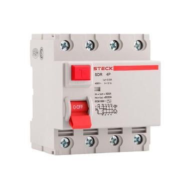 Imagem de Interruptor Diferencial Steck Residual - 4P 63A 30mA para Proteção Elétrica