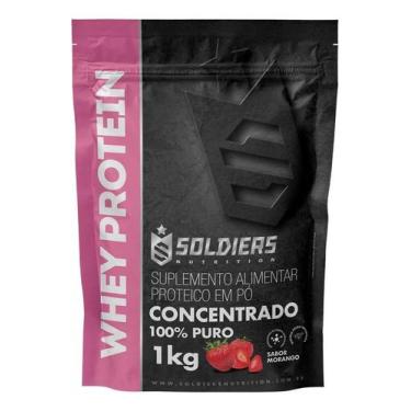Imagem de Whey Protein Concentrado 1Kg Sabor Morango Soldiers Nutritio - Congrat