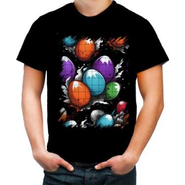 Imagem de Camiseta Colorida de Ovos de Páscoa Artísticos 11 - Kasubeck Store, Ba