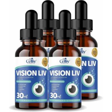 Imagem de Kit 04 Vision Liv - Astaxantina, Zeaxantina, Luteína, Vitaminas e Zinc