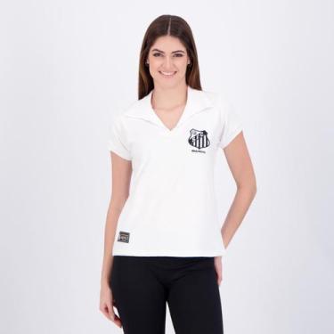 Imagem de Camisa Santos Retrô 1963 Bi Mundial Feminina Branca - Retromania, P