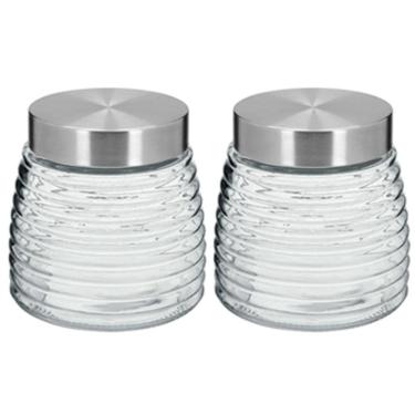 Imagem de KIT 2 POTE MANTIMENTOS HOME&CO COM TAMPA VIDRO 800ml 12x12x12