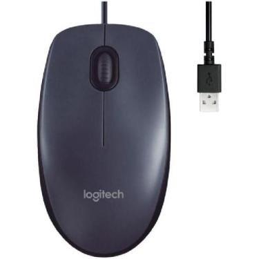 Imagem de Mouse com Fio Usb Logitech M90 com Design Ambidestro E Facilidade Plug