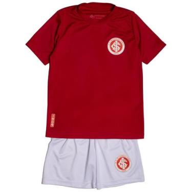 Imagem de Conjunto Infantil Betel Inter 1909 Torcida Vermelho/branco, Vermelho, 