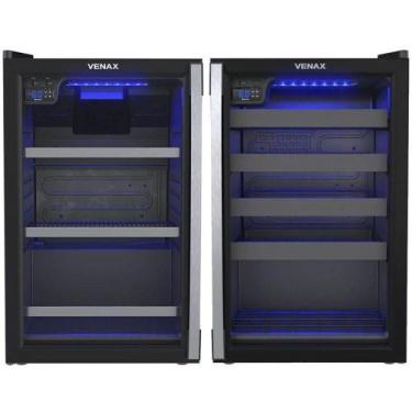 Imagem de Conjunto Venax Cervejeira Blue Light E Adega Piubella Preto Fosco Port