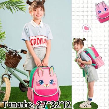 Imagem de Mochila Infantil Escolar OEM Menina e Menino de Animado Cor:coelho 27*32*12 em Tecido Oxford