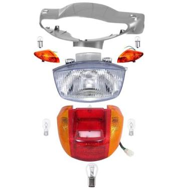 Imagem de Carenagem Farol, Bloco, Pisca, Lâmpada Biz 100 Prata 02 Á 04 - DNSA