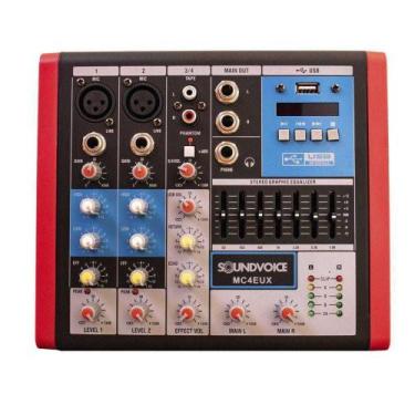 Imagem de Mesa de Som Soundvoice 4 Canais MC-4 EUX