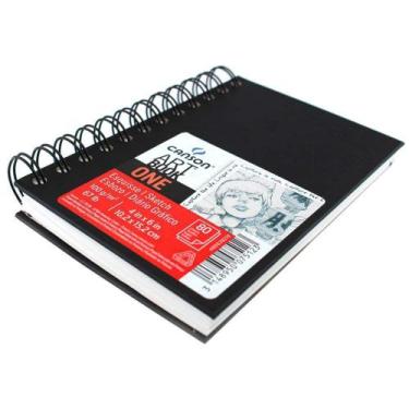 Imagem de Caderneta Espiralada para Esboço Canson  Art Book One Preto 100g/m² 10