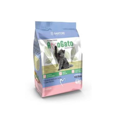 Imagem de Areia Higienica Amo Gato media 4kg Mandioca e Milho