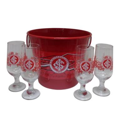 Imagem de Conjunto balde de gelo de alumínio e 4 taças 300 ml do Internacional -