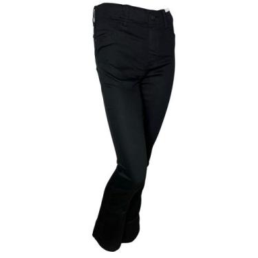 Imagem de Calça Flare Feminina Cintura Alta com Elastano Loopper Jeans, Preto, 3