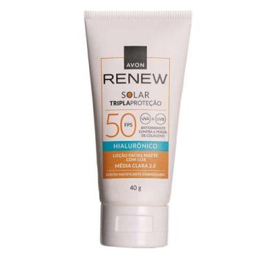 Imagem de Protetor Solar Facial Avon Renew Cor Média 3.0 FPS 50 40g