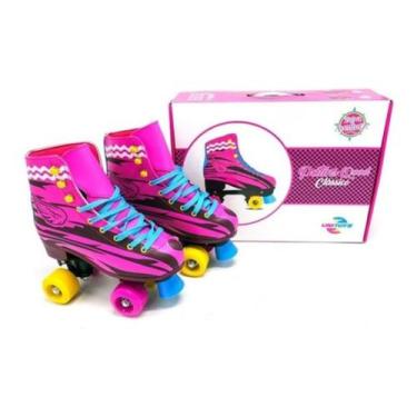 Imagem de Patins Quad 4 Rodas Clássico Rosa 34/36/38 Unitoys 1588 - Uni-art Impo