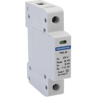 Imagem de Dispositivo de Proteção Contra Surtos Monopolar 20kA 275V Classe II Branco Tramontina
