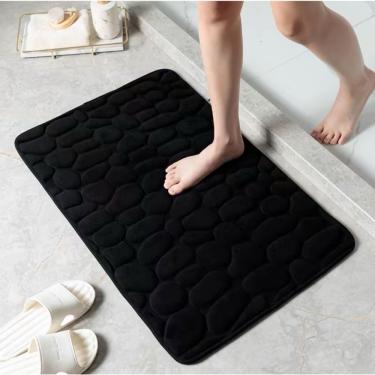 Imagem de Kit 2 Tapete Soft Antiderrapante para Banheiro Sala e Quarto em Poliéster 40cmx60cm Pre...