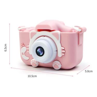 Imagem de Câmera Infantil Digital Fotográfica Presente Dia Criança Menina Que Fotografa e Filma Rosa Prime