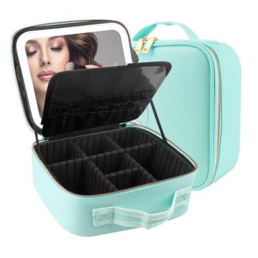 Imagem de Bolsa de maquiagem de viagem MOMIRA Cosmetic Organizer com espelho ilu
