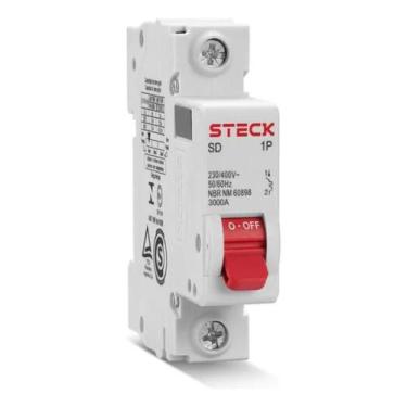 Imagem de Disjuntor unipolar mono din steck 25a sd61 curva c 3ka
