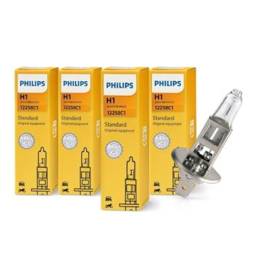 Imagem de Kit 2 Lâmpadas H1 Farol Alto Baixo Neblina Philips Standard 12V 55W