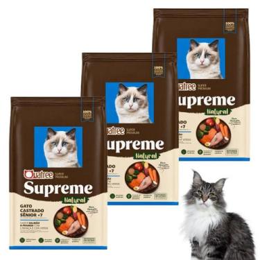 Imagem de Kit Com 3 Quatree Supreme Ração Para Gatos Castrados + 7 Sênior Salmão