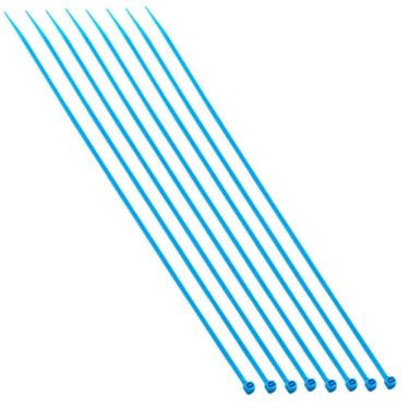 Imagem de Abraçadeira de Nylon 7293 Organização de Fios e Cabos 2,5x100mm com 50 Unidades Azul Brasfort