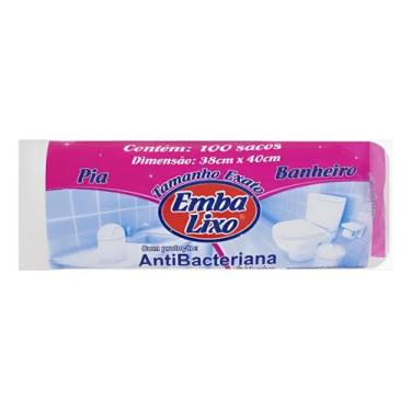Imagem de Saco Para Lixo Pia E Banheiro Embalixo 100 Unidades  Kit 3un
