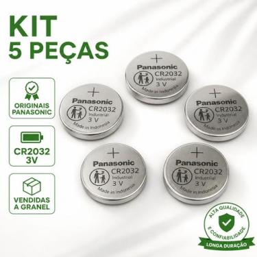 Imagem de Pilha Panasonic Cr2032 Botão - Kit De 5 Unidades