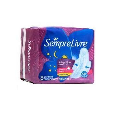 Imagem de Absorvente Sempre Livre Adapt Plus Noite e Dia Suave com Abas 8 Unidad