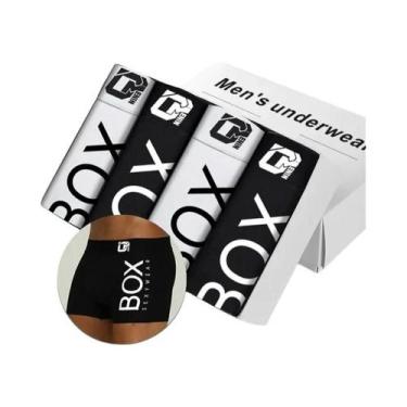 Imagem de Cuecas Boxer Masculinas De Algodão Respirável 4 Peças Roupa Íntima Mac