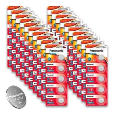 Imagem de 100 Pilhas Baterias Cr2032 3v Panasonic 20 Cartelas