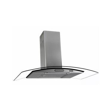 Imagem de Coifa de Parede Terim 90cm Vidro Curvo Inox Duto Slim Exaustor Depurador Inox 110V