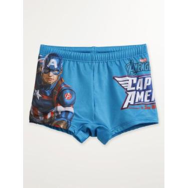 Imagem de Sunga Boxer Avengers Infantil Para Menino - AZUL, 8, Azul