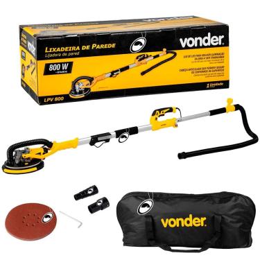 Imagem de Lixadeira de Parede Vonder LPV800 Amarela 800W 127V com Led