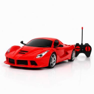 Imagem de Carrinho de Controle Remoto Carro Esportivo Escala 124 2.4GHz Corrida 