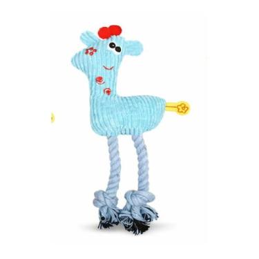 Imagem de Brinquedo Pelúcia Pet Com Corda Com Nó Cães Top Bambi Girafa - PETTBOO