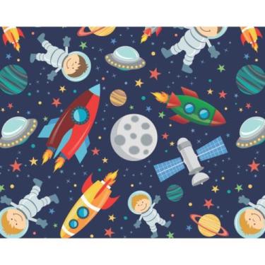 Imagem de Papel Presente Bobina Couché 60CM Modelo 621 Astronauta - Bobina com 1