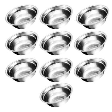 Imagem de Kit 10 Tigelas Redonda Saladeira Bacia Em Aço Inox 23cm - GabiJovi