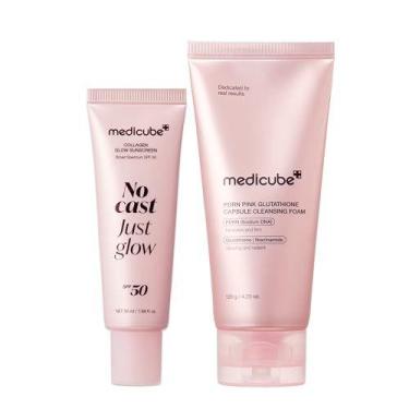 Imagem de Conjunto Duo Protetor Solar SPF 50 Medicube  Limpeza Facial e UV
