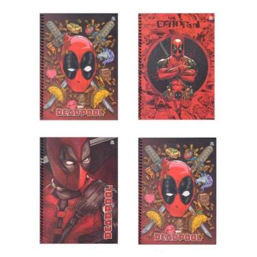Imagem de Caderno Universitário Deadpool 1 Matéria Capa Dura Escolar - Animativa