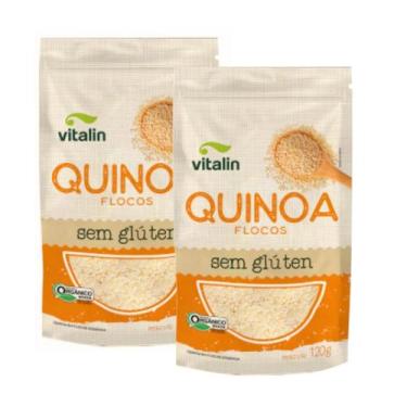 Imagem de Kit 2 Quinoa Flocos 120g Orgânico Vitalin