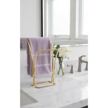 Imagem de Porta Toalha Duplo Bancada Dourado Moderno 1608dd - Congratulations St