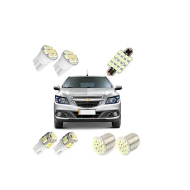 Imagem de Kit Lâmpadas Led Onix Chevrolet Pingo Teto Placa Ré Torpedo