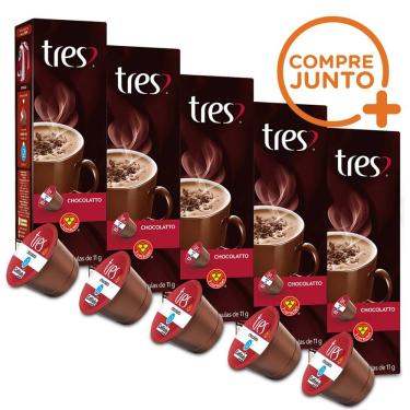 Imagem de Kit Cápsulas Três Corações Chocolate Quente - 50 Cápsulas