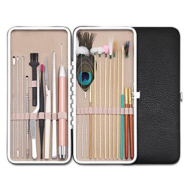 Imagem de Zwbfu 23 unidades Kit de remoção de cera de ouvido Conjunto de palheta de ouvido Removedor de cera Colher Ferramentas de cuidado de ouvido para massagem de ouvido Palito de ouvido adulto com luz LED