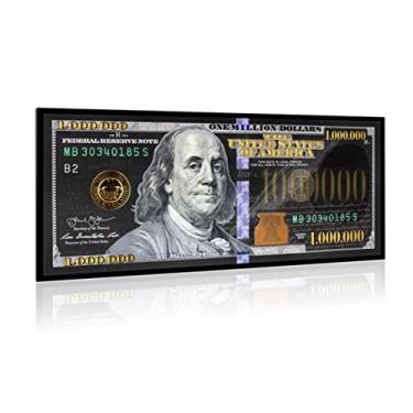 Imagem de Quadro Nota De 1 Milhão De Dólares com Moldura 2x2 cm e Acrílico Cristal