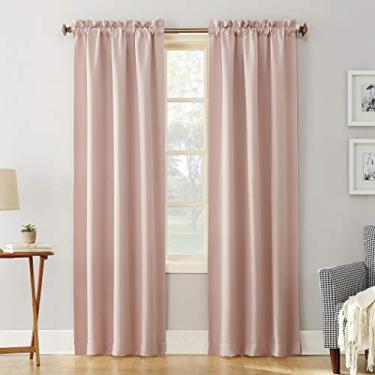 Imagem de Sun Zero Painel de cortina blecaute com eficiência energética Easton, 101,6 cm x 213,3 cm, rosa blush